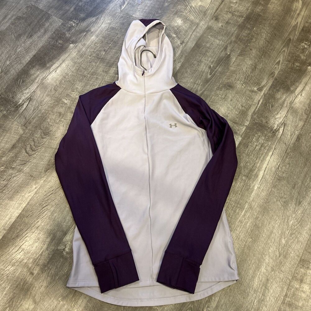 Womens Under Armour Sweatshirt L Large Purple Athletic Gym Workout